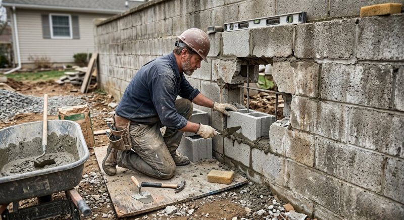 Block Wall Repair in Hampton, GA