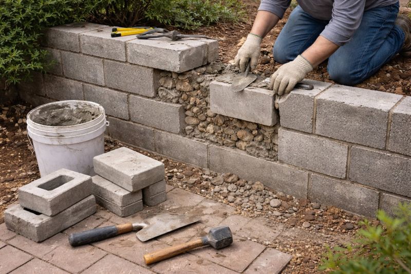 Block Wall Repair in Milner, GA