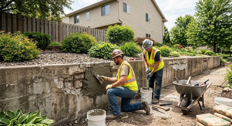 Brick Retaining Wall Repair in Mcdonough, GA