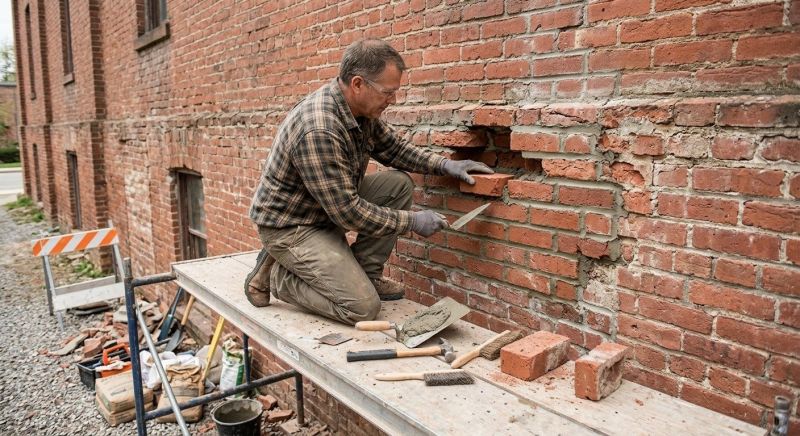 Brick Stairs Repair in Union City, GA