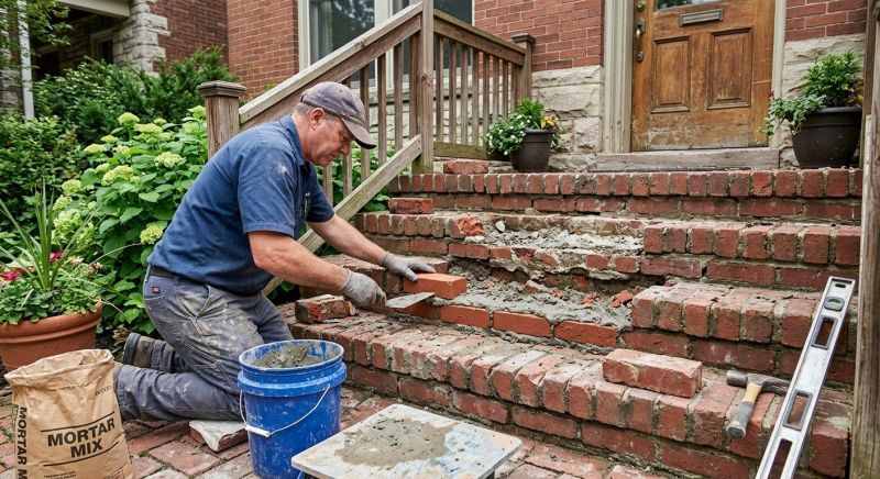 Brick Steps Repair in Mcdonough, GA