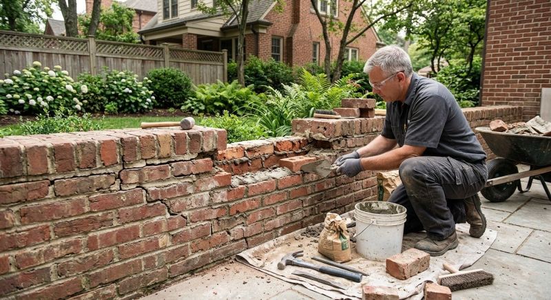 Brick Wall Repair in Fayetteville, GA