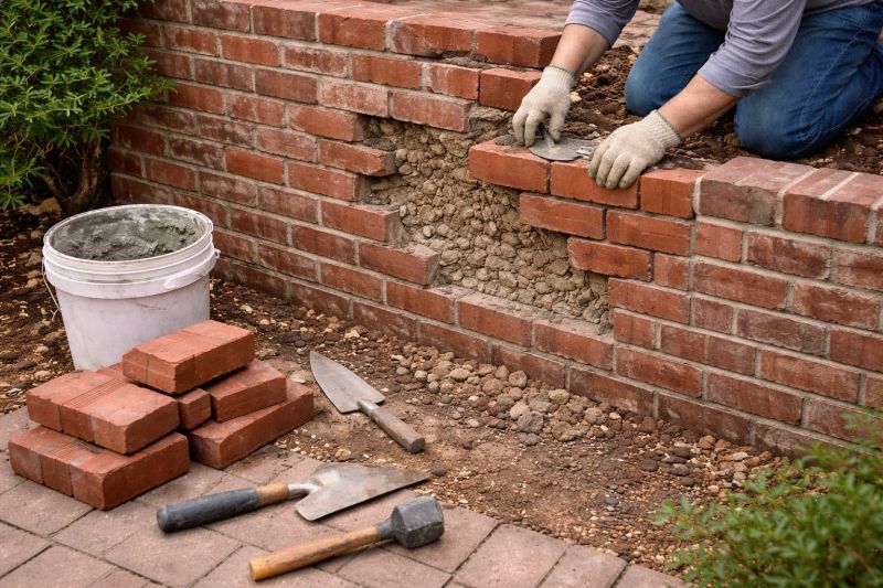 Brick Wall Repair in Oxford, GA