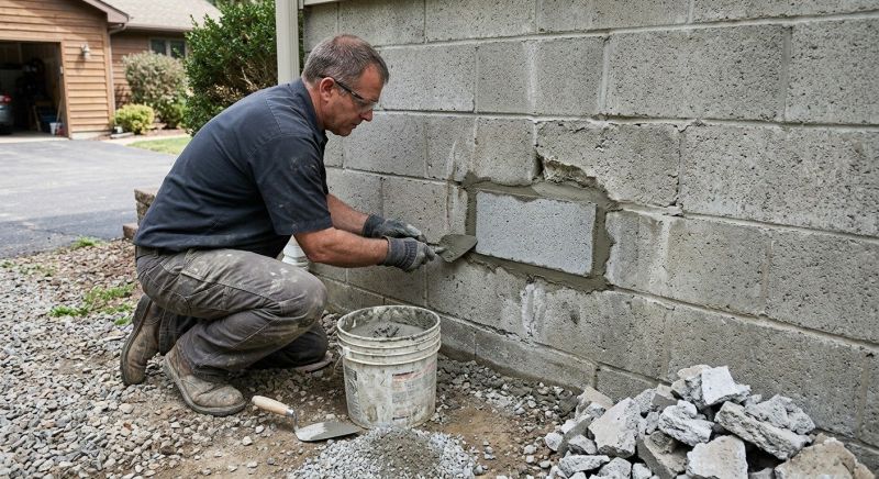 Cinder Block Wall Repair in Conyers, GA