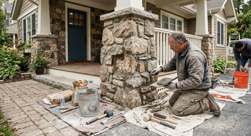 Stone Column Repair in Mcdonough, GA