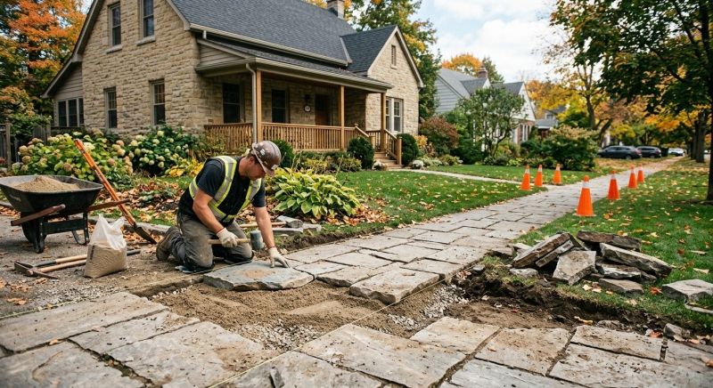 Stone Walkway Repair in Mcdonough, GA