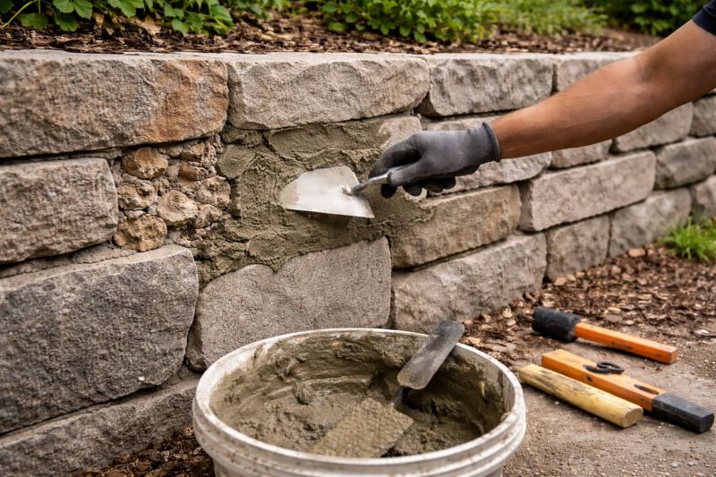 Stone Wall Repair in Hampton, GA