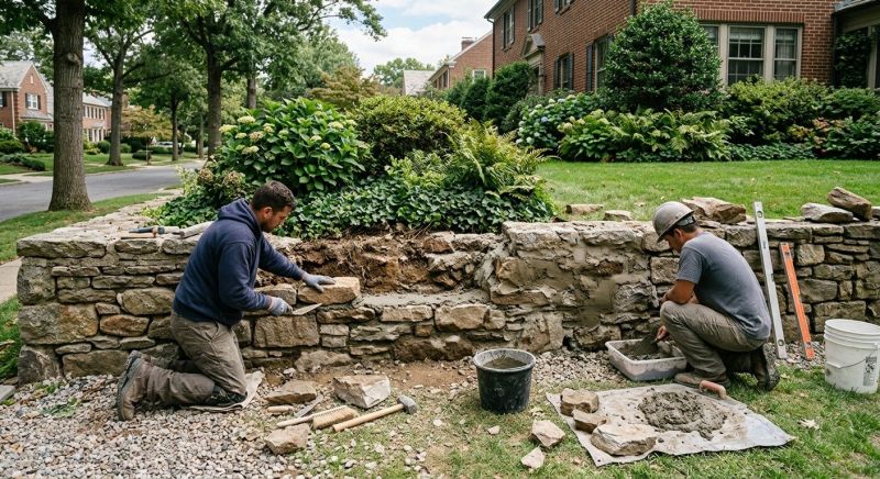 Stone Wall Repair in Jackson, GA
